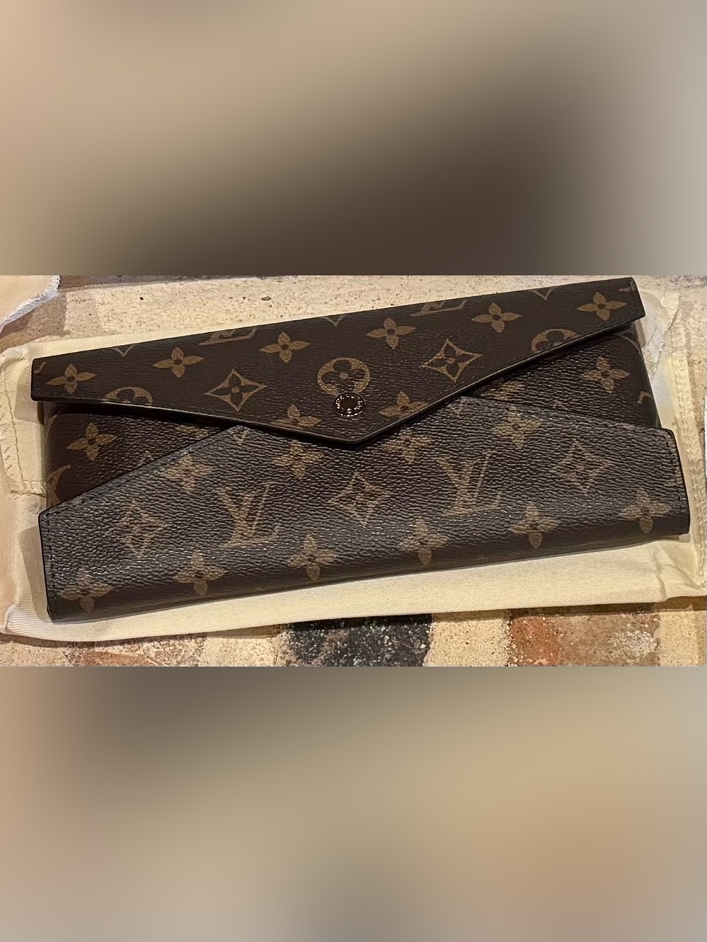 New Monogram Pochette Wallet Set – Brown & Pink